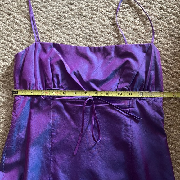 Purple Sateen Mini Dress Size 2 - Picture 2 of 8
